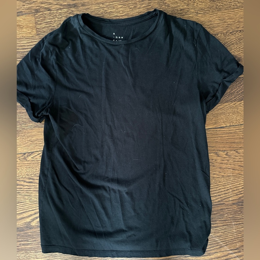 A new day basic black tee